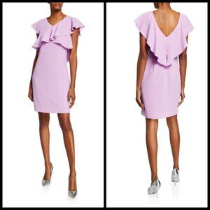 💕TRINA TURK💕 Cameron V-Neck Flounce Dress Lilac
